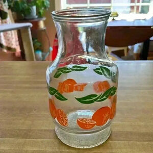 Vintage Anchor Hocking 8 3/4" Orange Juice Carafe